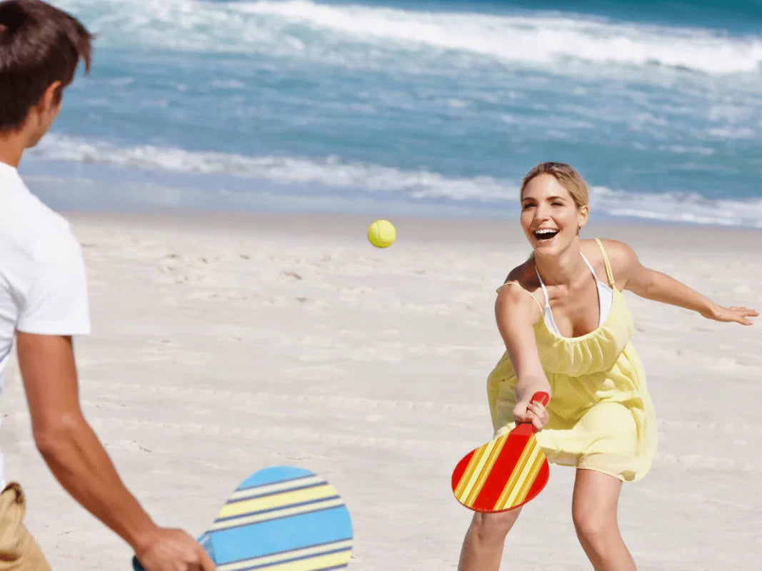 Beach Paddle Ball Set